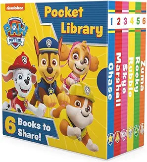 Paw Patrol Pocket Library: Six illustrated story mini board books for children