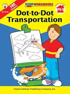 Dot-To-Dot Transportation, Grades Pk - 1 (Home Workbooks)