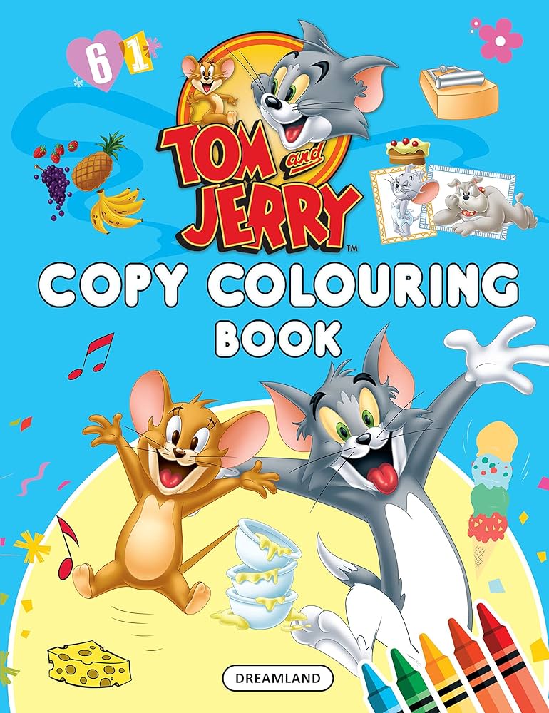 Tom and Jerry Copy Colouring Book