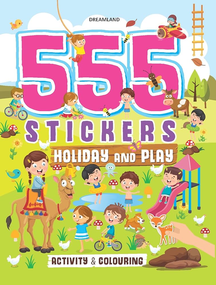 555 Stickers, Holiday and Play Activity and Colouring Book