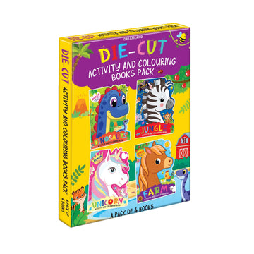 Die-cut Activity and Colouring Books Pack- A Pack of 4 Books